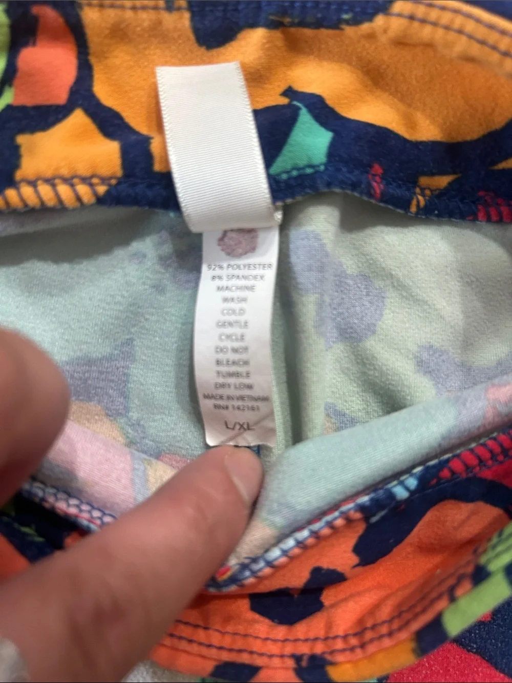 Girls Lularoe Floral Print Leggings - Bright Multicolor size Large/ XL